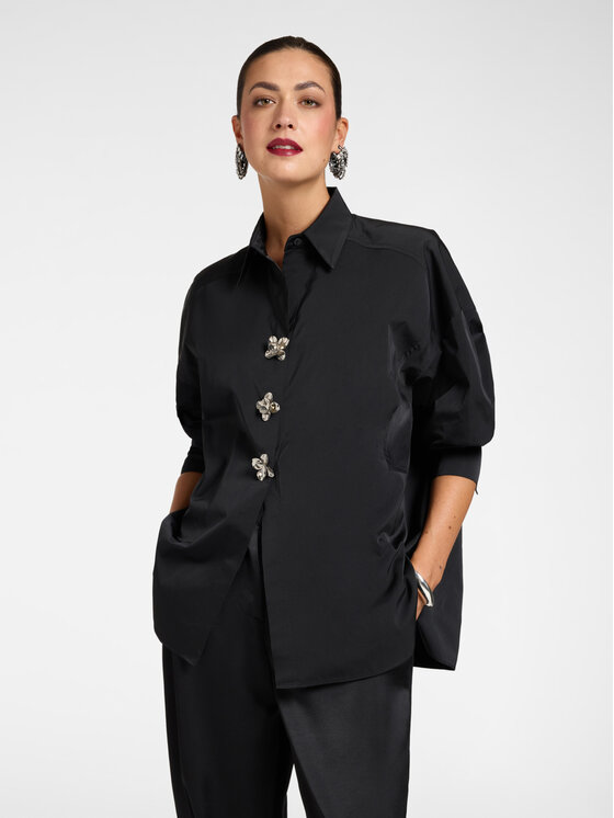 Elena Mirò Elena Mirò Camicia 5002E000121N033 Nero Over Fit