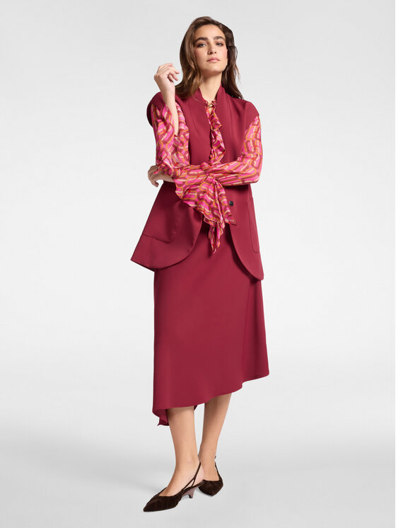 Elena Mirò Elena Mirò Gilet R147Z000021N067 Bordeaux Slim Fit