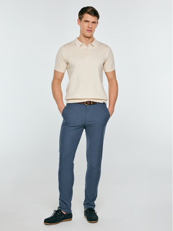 BIG STAR BIG STAR Chinosy ERHATI Niebieski Slim Fit