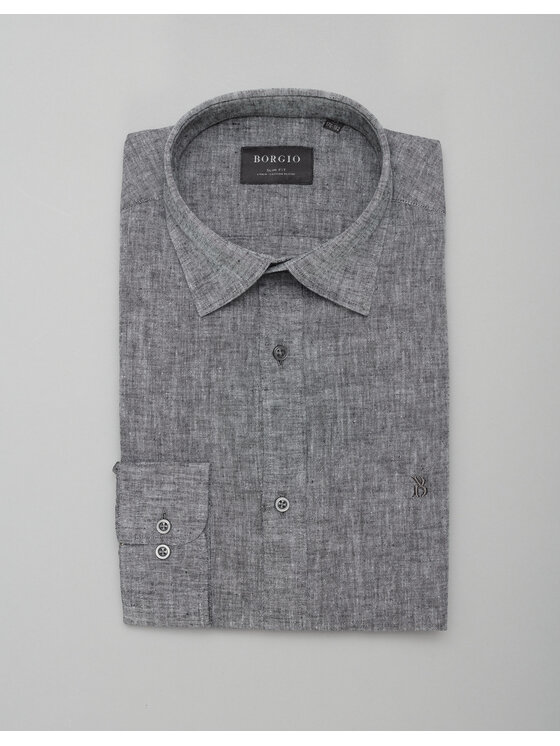 Borgio Borgio Koszula lentini Granatowy Slim Fit