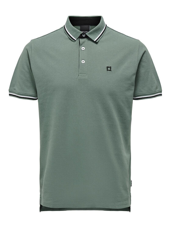 Only & Sons Only & Sons Polo Fletcher 22024827 Zelena Regular Fit