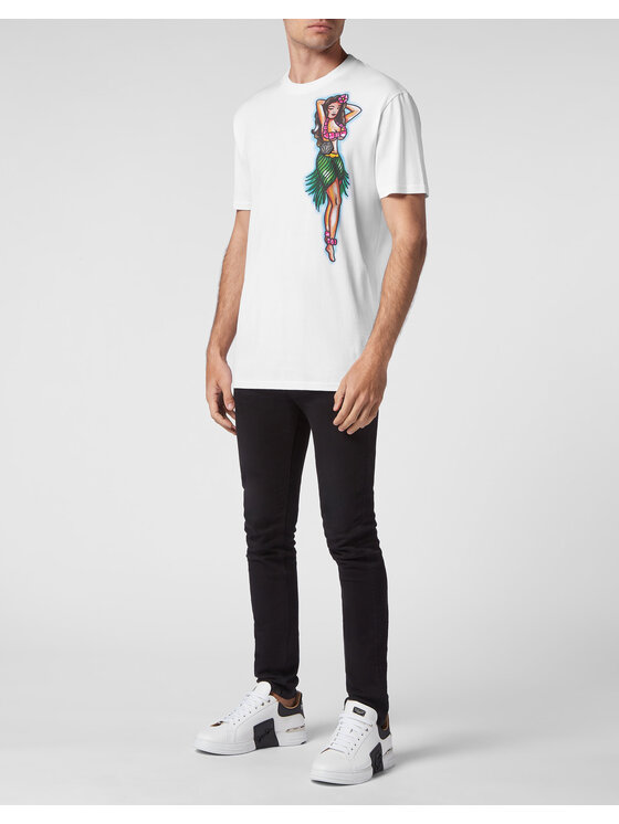 PHILIPP PLEIN PHILIPP PLEIN T-shirt 1725 Bianco Regular Fit