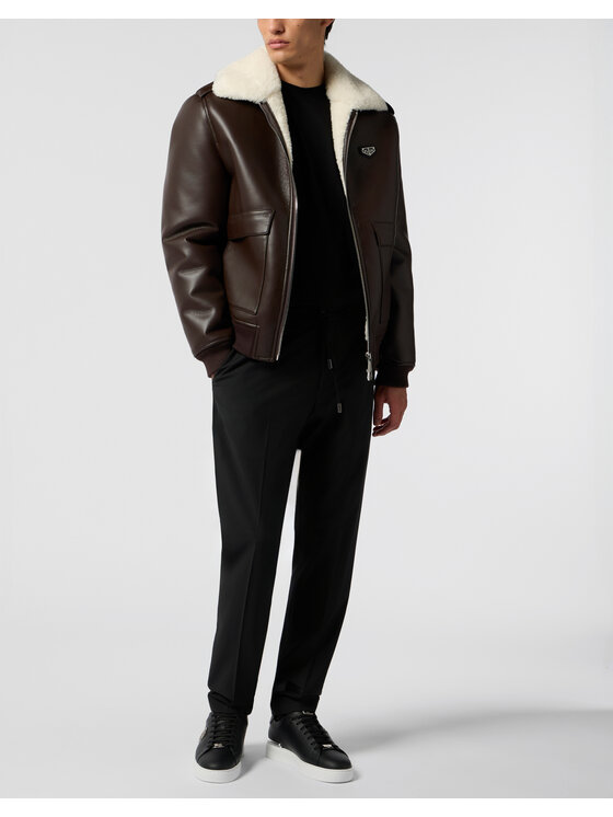 PHILIPP PLEIN PHILIPP PLEIN Giubbotto piumino 28618 Marrone Regular Fit