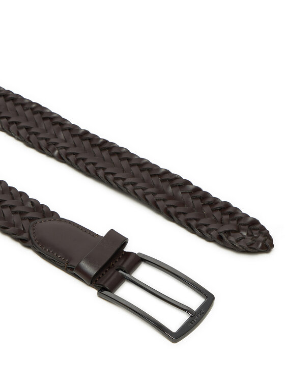 Calvin Klein Calvin Klein Pasek Męski Ck Casual Elongated Braided 35mm K50K512655 Brązowy