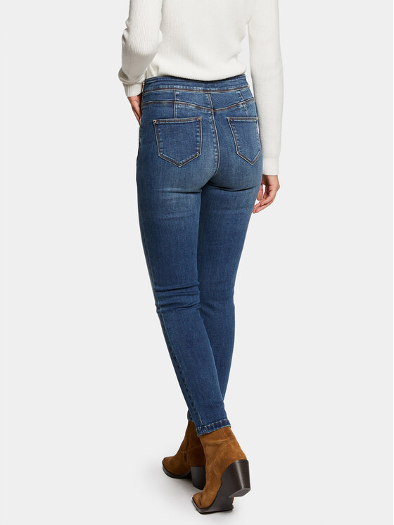 Morgan Morgan Jeans hlače 241-PERLA Modra Skinny Fit