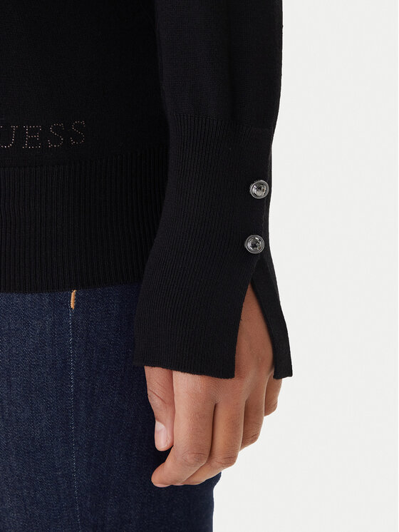 Guess Guess Sweter W2YR31 Z2V62 Czarny Regular Fit