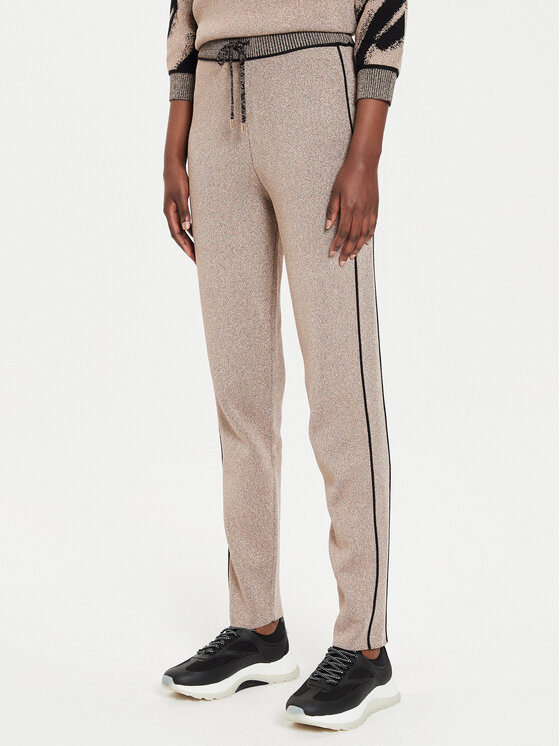 Liu Jo Sport Liu Jo Sport Úpletové kalhoty TF4104 MS49I Zlatá Regular Fit