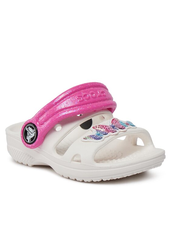 Crocs Crocs Klapki Classic Embellished Sandal T 207803 Biały