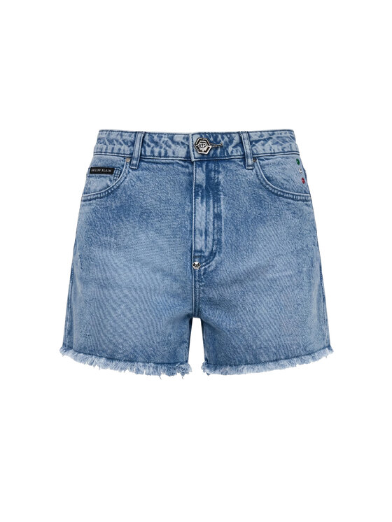 PHILIPP PLEIN PHILIPP PLEIN Džínsové šortky 31781 Modrá Skinny Fit