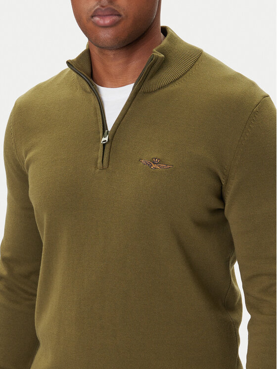 Aeronautica Militare Aeronautica Militare Džemper 252MA1578UL00506 Zelena Regular Fit