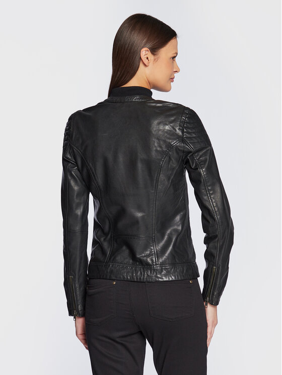 NAF NAF NAF NAF Giacca di pelle Clim DNL1Z Nero Regular Fit