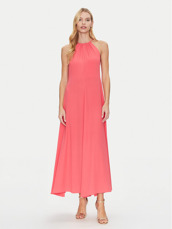 Simona Corsellini Simona Corsellini Cocktail obleka P25CPAB01601 Koral Regular Fit