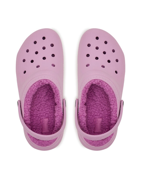 Crocs Crocs Παντόφλες Classic Lined Clog 207010 Ροζ
