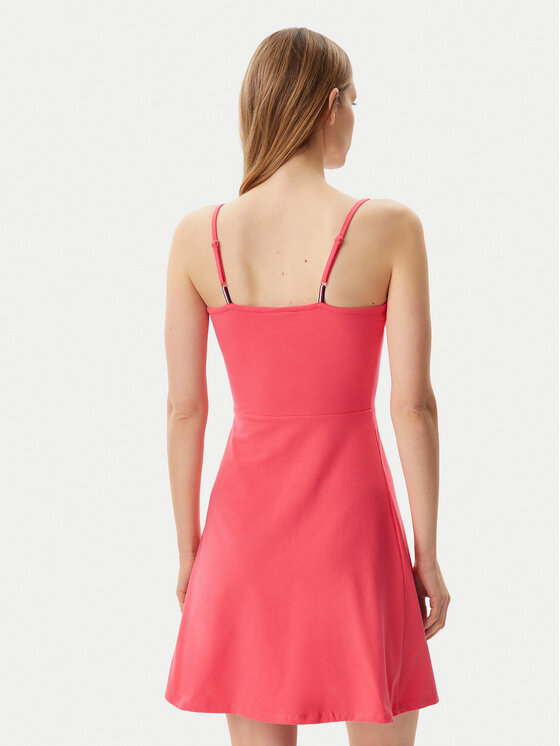 Tommy Jeans Tommy Jeans Sommerkleid Essential DW0DW21354 Rosa Slim Fit