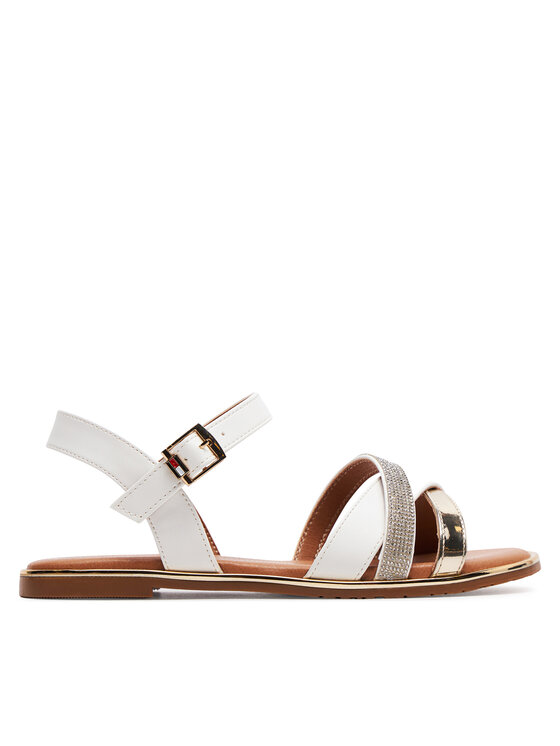 Tommy Hilfiger Sandali Flat Sandal T3A2-33252-0326 S Bela