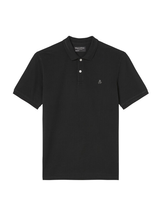 Marc O'Polo Marc O'Polo Тениска с яка и копчета B21223053092 Черен Regular Fit