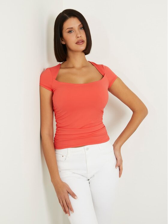 Guess Guess Τοπ 160847 Κοραλλί Classic Fit
