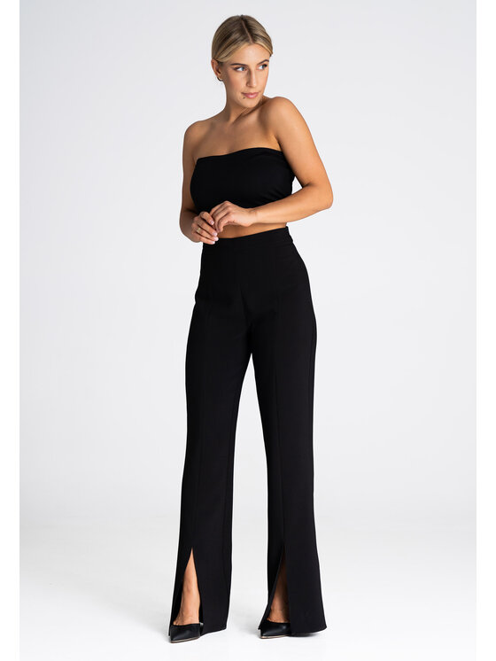 FIGL FIGLFIGL Pantaloni da donna M955 Nero Regular Fit