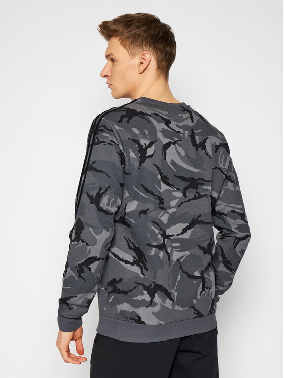 adidas Bluza Essentials Camouflage Crew GK9976 Szary Regular Fit • Modivo.pl