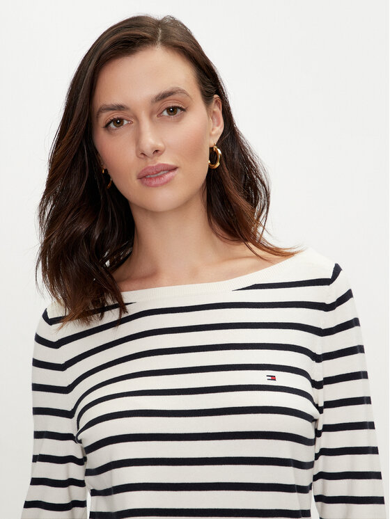 Tommy Hilfiger Tommy Hilfiger Sveter WW0WW40099 Écru Regular Fit