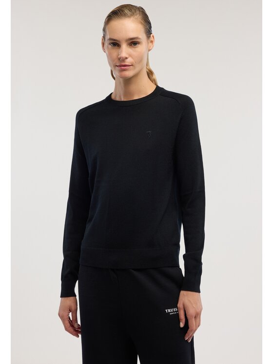 Trussardi Trussardi Sweter M0926001342N033 Czarny Regular Fit