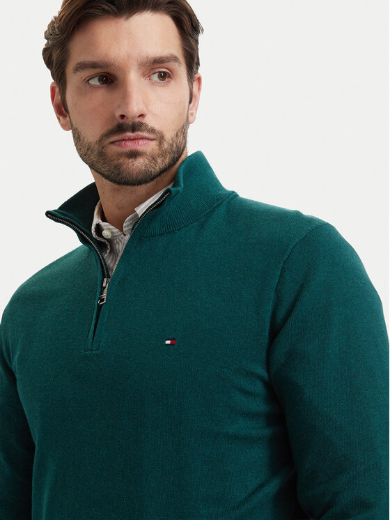 Tommy Hilfiger Tommy Hilfiger Svetr MW0MW28049 Tmavě zelená Regular Fit