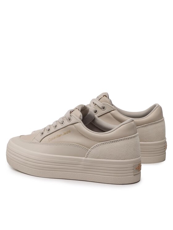 Calvin Klein Jeans Calvin Klein Jeans Snīkeri Vulc Flatf Low Cut Mix Material YW0YW00864 Bēšs