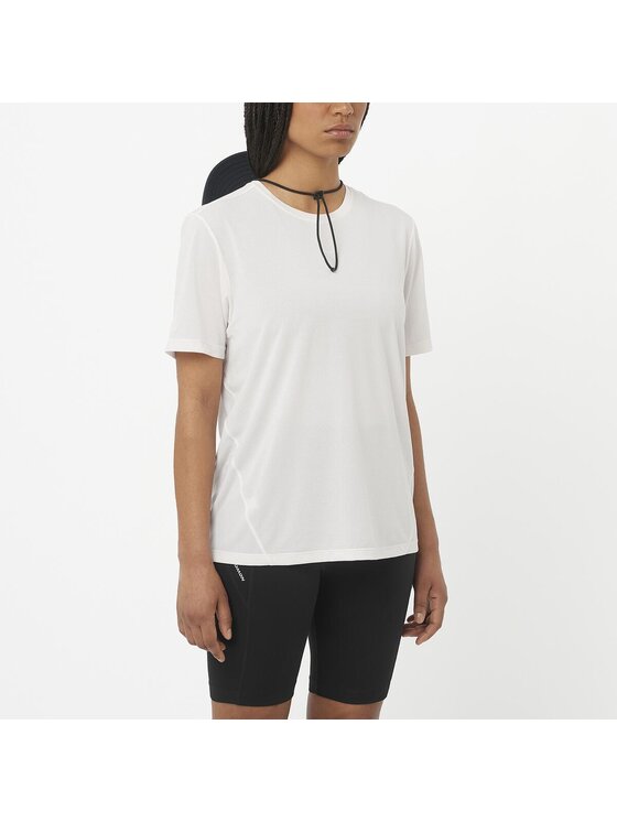 Salomon Salomon T-Shirt SHAKEout CORE W Biały Regular Fit
