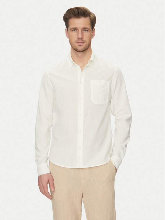 Blend Blend Camicia 20718400 Bianco Regular Fit