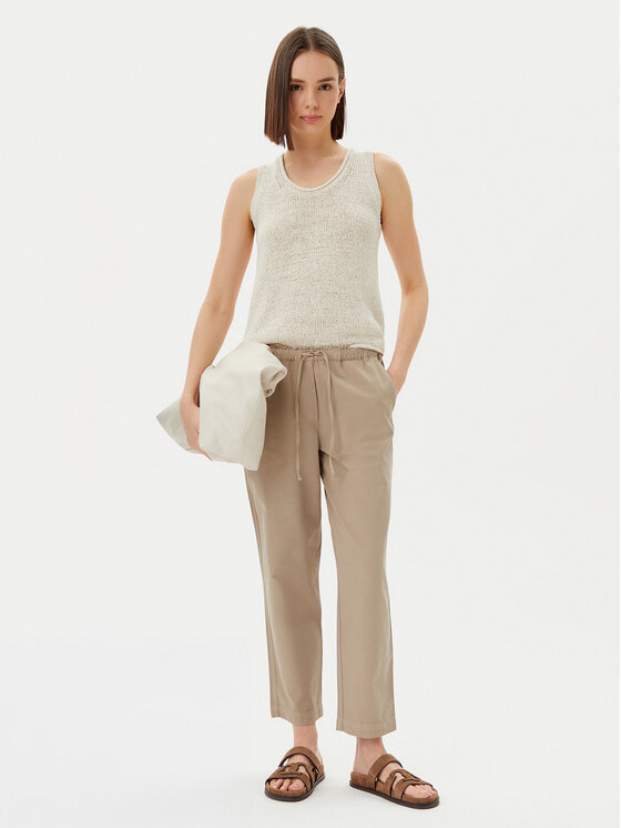 Marc O'Polo Marc O'Polo Medžiaginės kelnės M03 1340 10073 Smėlio Tapered Fit