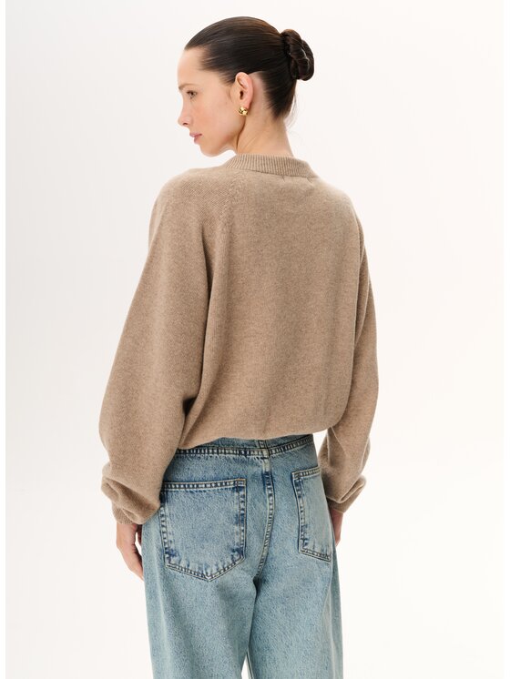 LEBRAND LEBRAND Sweter Beth Beżowy Regular Fit