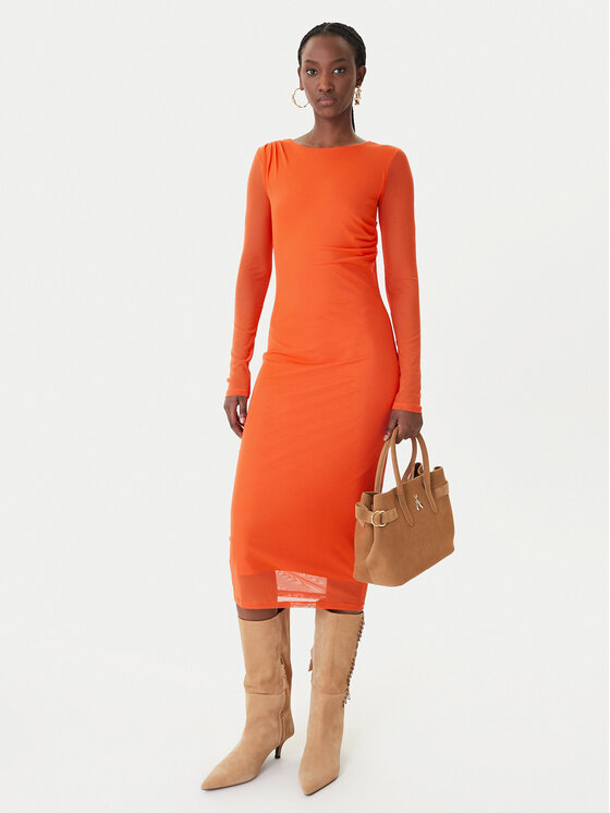 Patrizia Pepe Patrizia Pepe Abito da cocktail 8A1604/J376-R877 Arancione Regular Fit