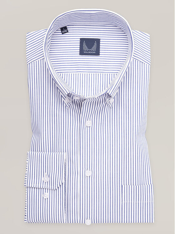 Willsoor Willsoor Koszula 43094sl Niebieski Slim Fit
