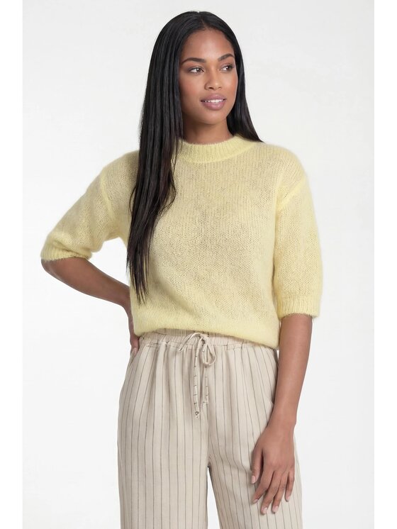 FIGL FIGL Sweter M1329 Żółty Regular Fit