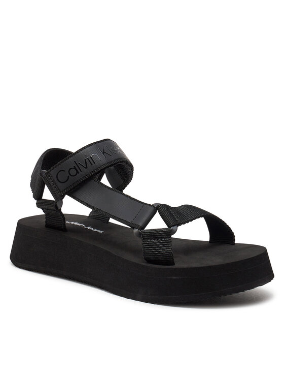Calvin Klein Jeans Calvin Klein Jeans Sandalen Sandal Velcro Webbing Dc YW0YW01353 Schwarz