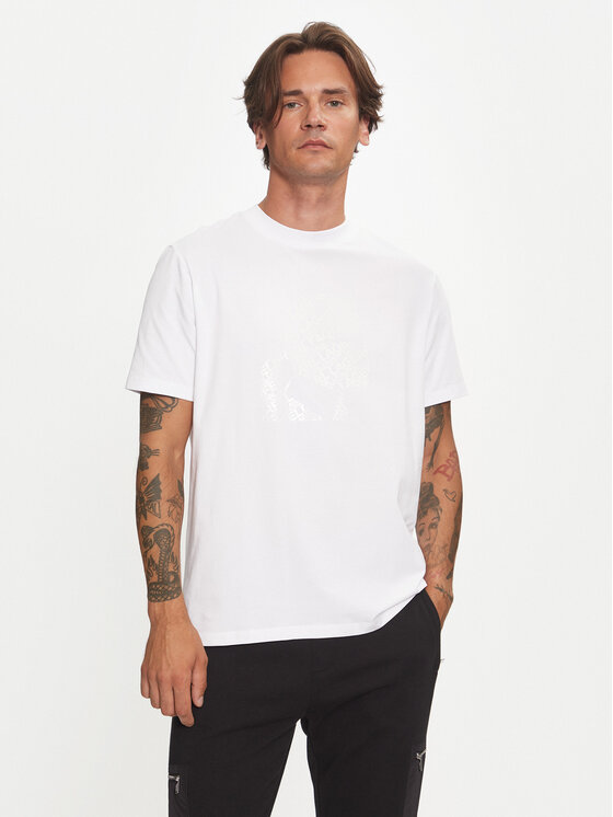 KARL LAGERFELD KARL LAGERFELD T-krekls 755059 544221 Balts Regular Fit