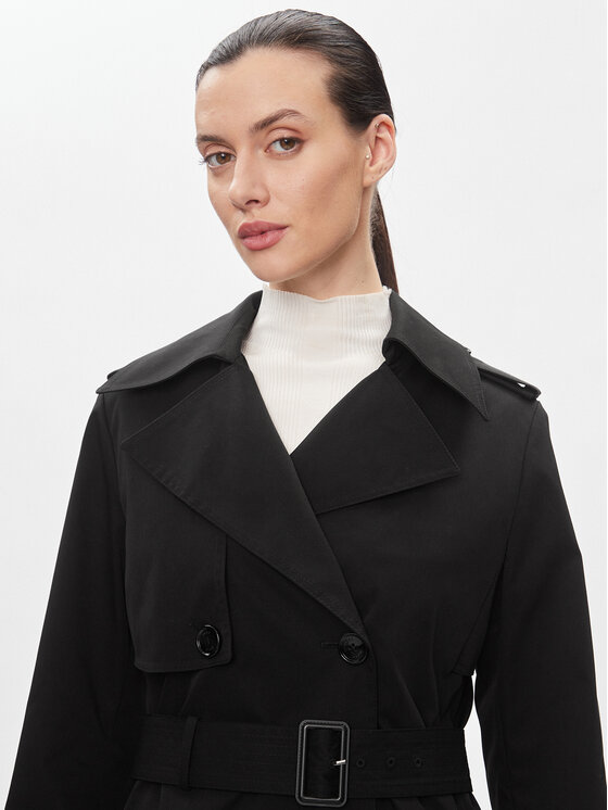 BOSS Boss Тренч Conry 50489115 Чорний Regular Fit