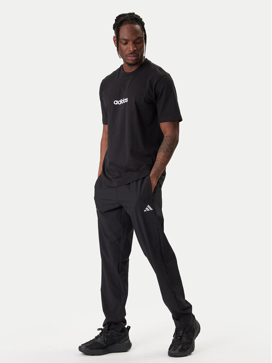 adidas adidas Marškinėliai Essentials Linear JE8993 Juoda Regular Fit