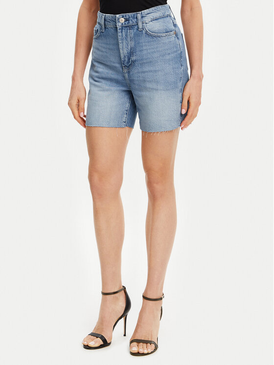 Guess Guess Pantaloni scurți de blugi W5GD47 D5B94 Albastru Regular Fit