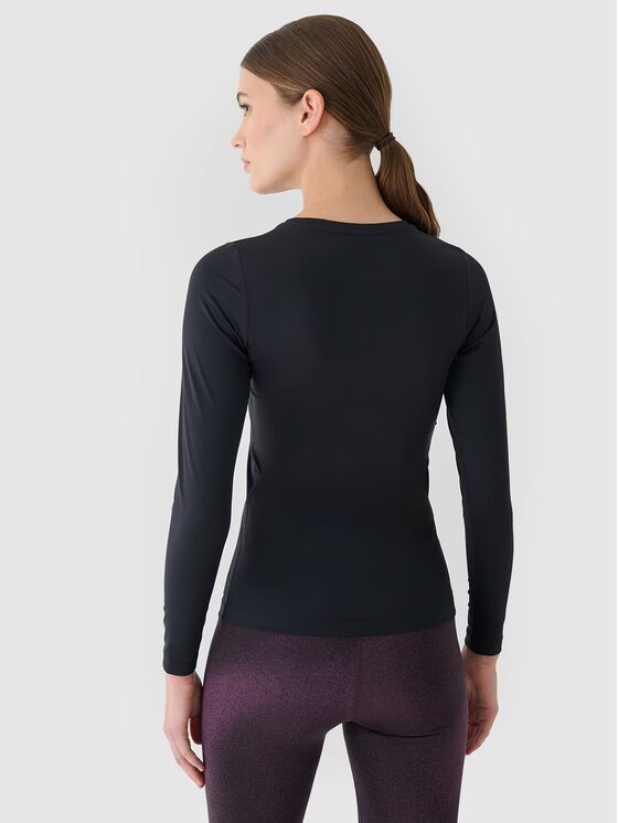 4F 4F S dlhými rukávmi 4FWAW24TFLOF276-20S Čierna Slim Fit
