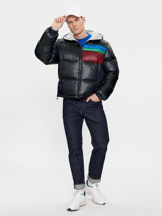 Lacoste Lacoste Pernata jakna BH1639 Crna Regular Fit