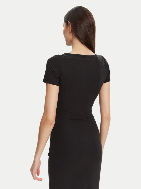 Guess Guess Póló W5YP14 KAQL2 Fekete Regular Fit