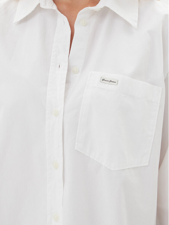 Guess Jeans Guess Jeans Camicia W4YH22 WGCF1 Bianco Relaxed Fit