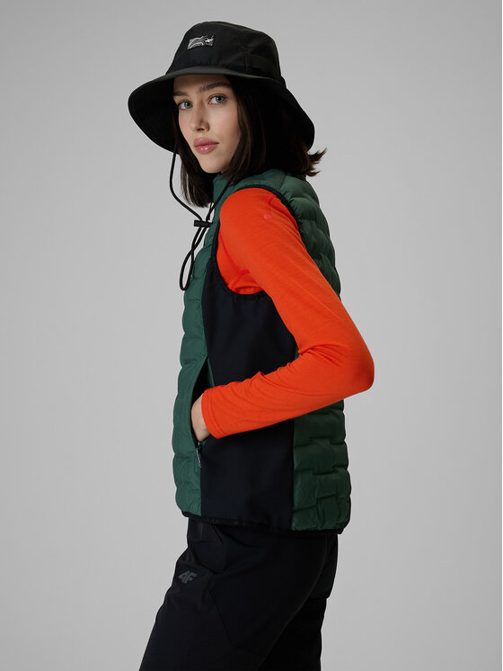 4F 4F Bezrękawnik TREKKING Khaki Fitted Fit