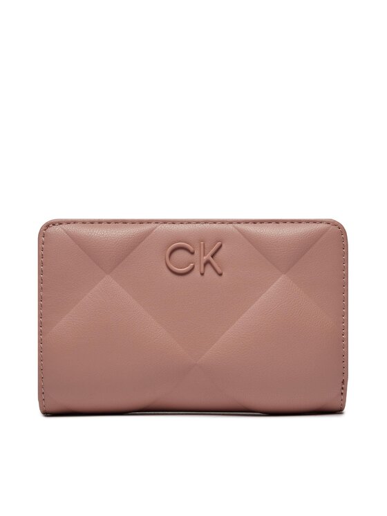 Calvin Klein Geldbörse Rosa Große Re-Lock Wallet Quilt K60K611374 Bifold Damen