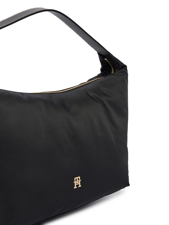 Tommy Hilfiger Tommy Hilfiger Kabelka Th Go Hobo Nylon AW0AW18229 Čierna