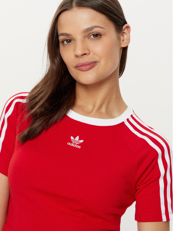 adidas adidas Tričko 3-Stripes Baby JD0303 Červená Slim Fit