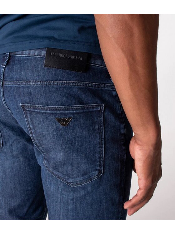 Emporio Armani Emporio Armani Jeansy 8N1J06 1D85Z Tmavomodrá Slim Fit