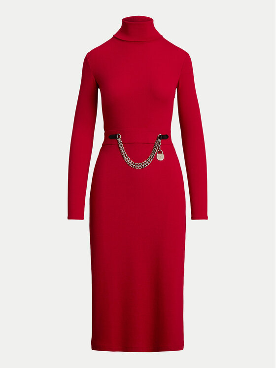 LAUREN RALPH LAUREN LAUREN RALPH LAUREN Kötött ruha 250951822002 Piros Slim Fit