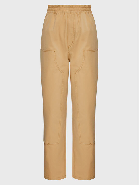 Carhartt WIP Pantaloni din material Unisex Montana I030622 Bej Regular Fit Bej imagine noua